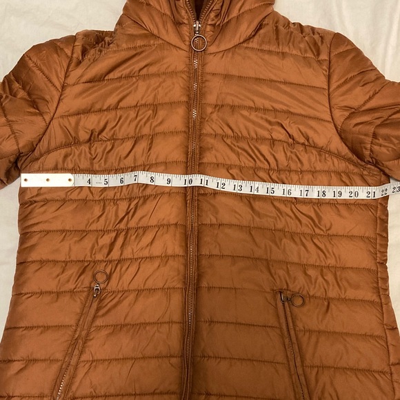 Reversible Hooded Long Coat - Brown - Picture 13 of 15